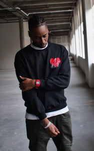 1Lifer Love Embroidered Sweatshirt (blk)