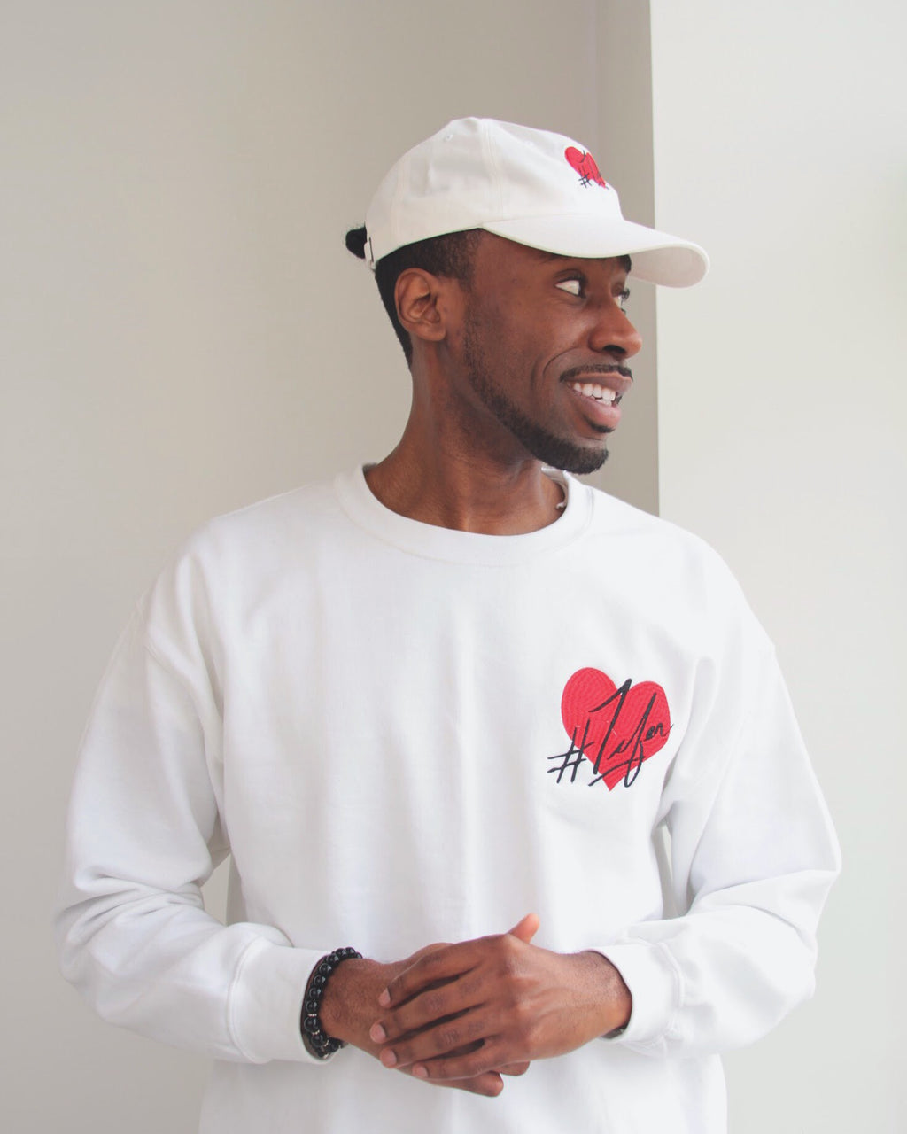 1Lifer Love Embroidered Sweatshirt (wht)
