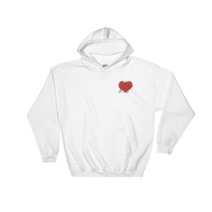 1Lifer Love Embroidered White Hoodie