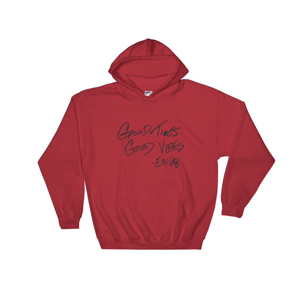 GTGV Red Hooded Sweatshirt (blk txt)